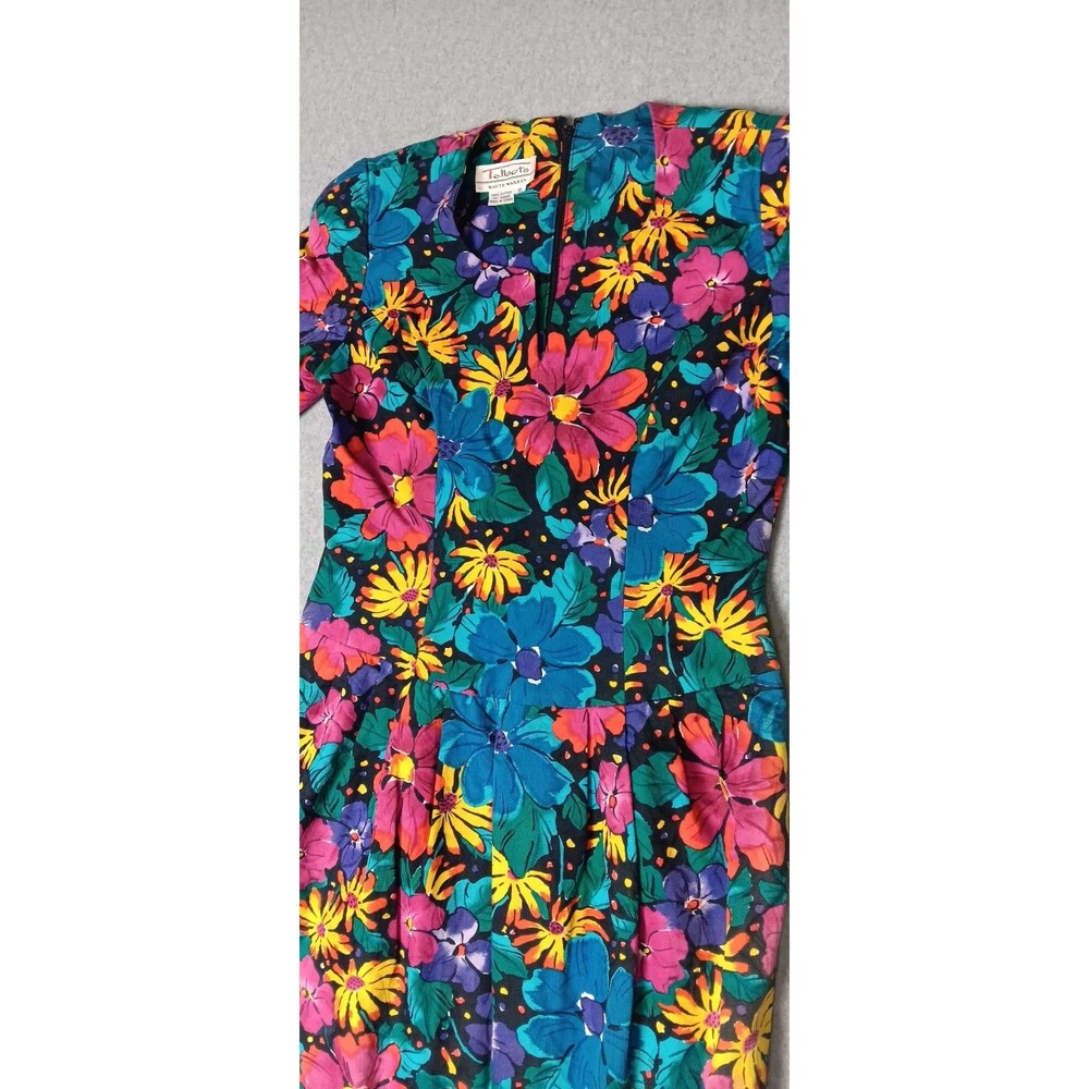 Vintage Talbots David Warren Bodycon Dress Womens Size 10 Multicolor Floral... - Picture 5 of 16